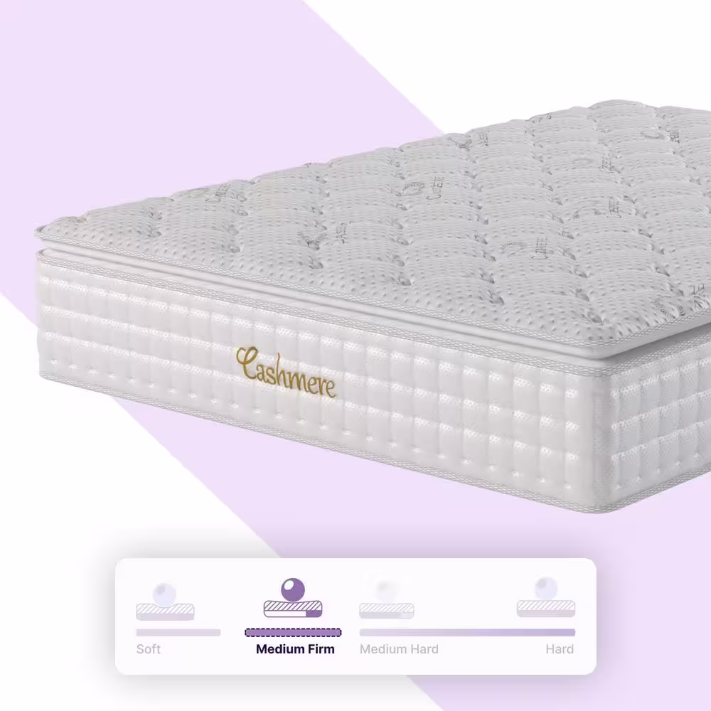 NapQueen Cashmere Queen Medium Hybrid 14 in. Mattress