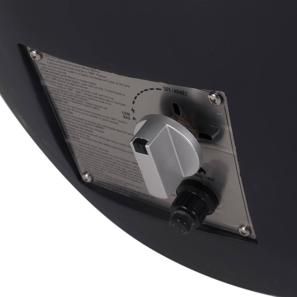 Noble House Tulip Dark Gray Stone Fire Pit Bowl (No Tank Holder)