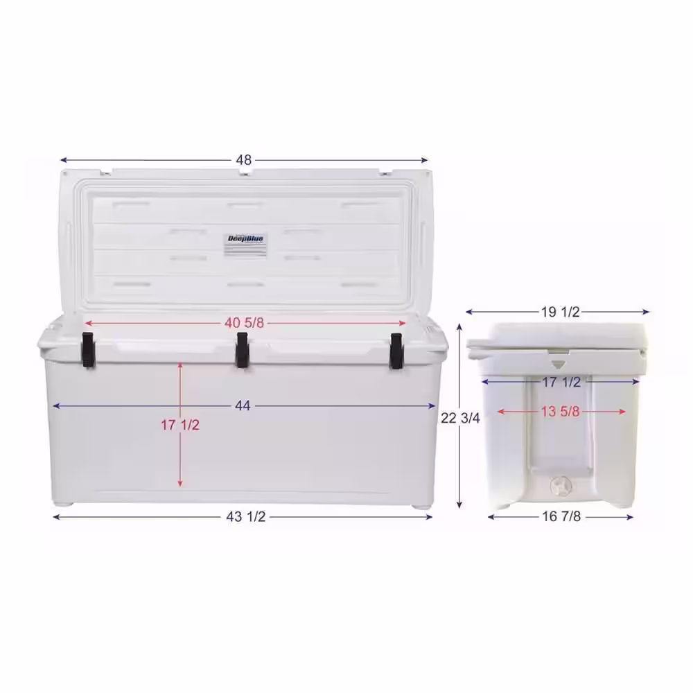 Engel 167 qt. High-Performance Durable Roto Molded Airtight 264 Can Cooler, White