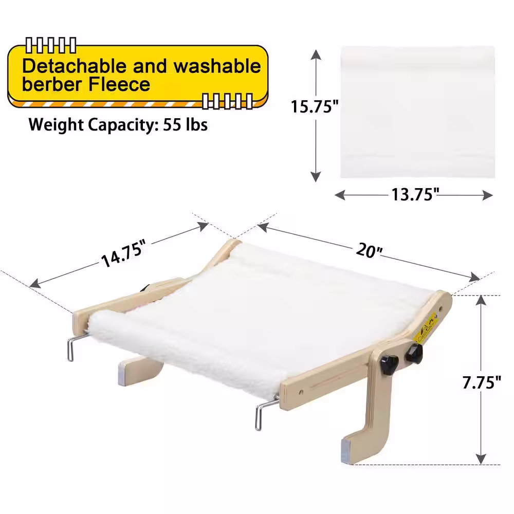 COZIWOW Cat Window Perch Bed Adjustable Distance