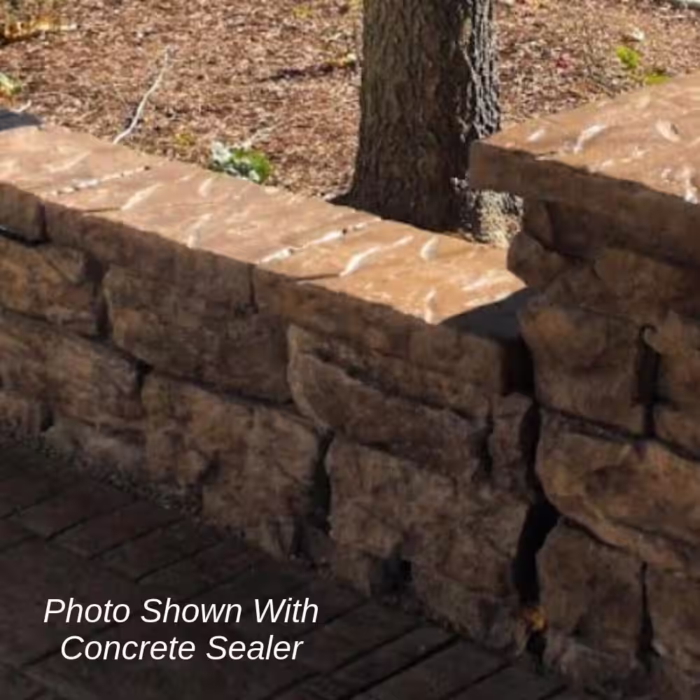 Natural Concrete Products Co 64 in. Fossill Brown Outdoor Decorative Seat Wall