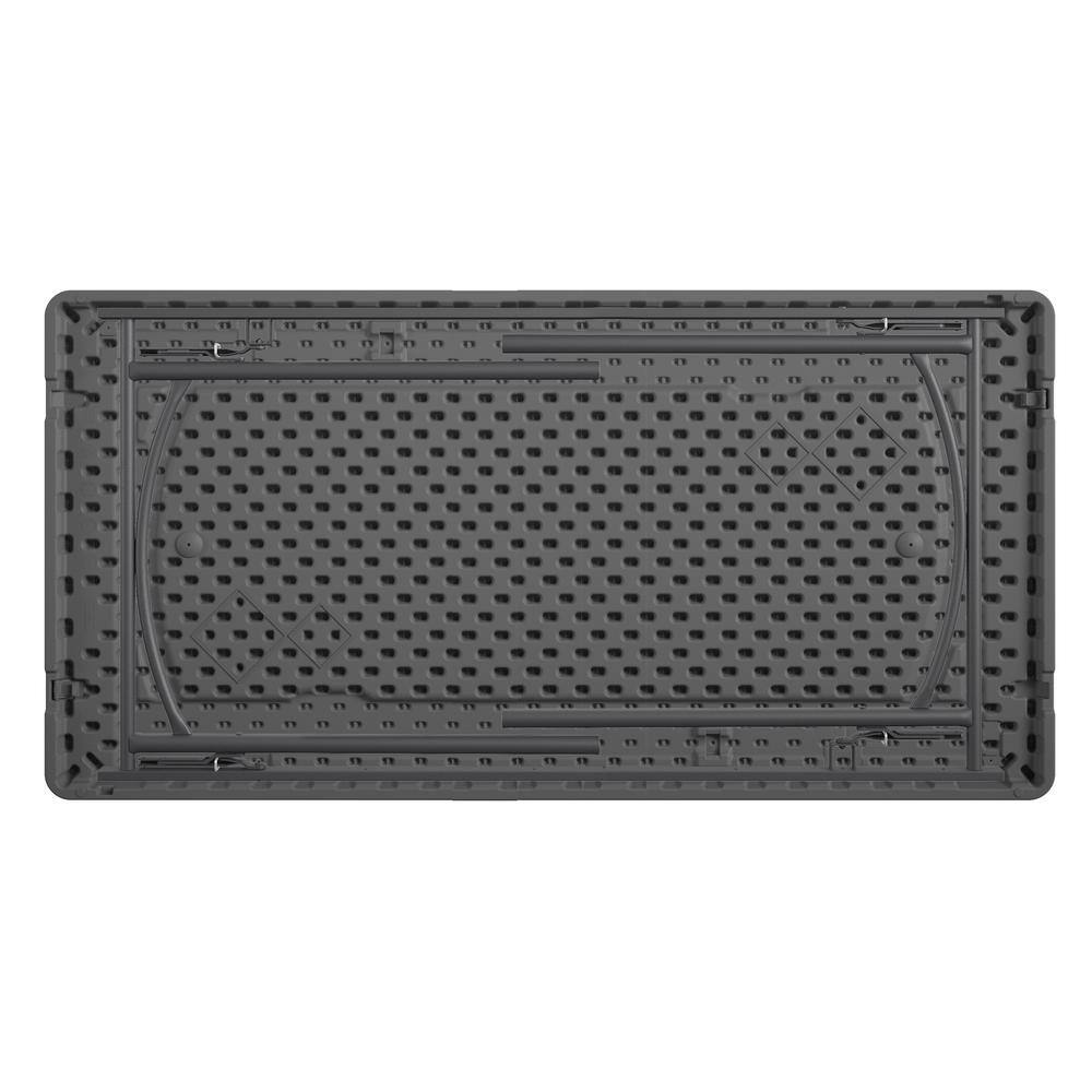 None 5 in. Commercial Blow Mold Folding Table, Gray