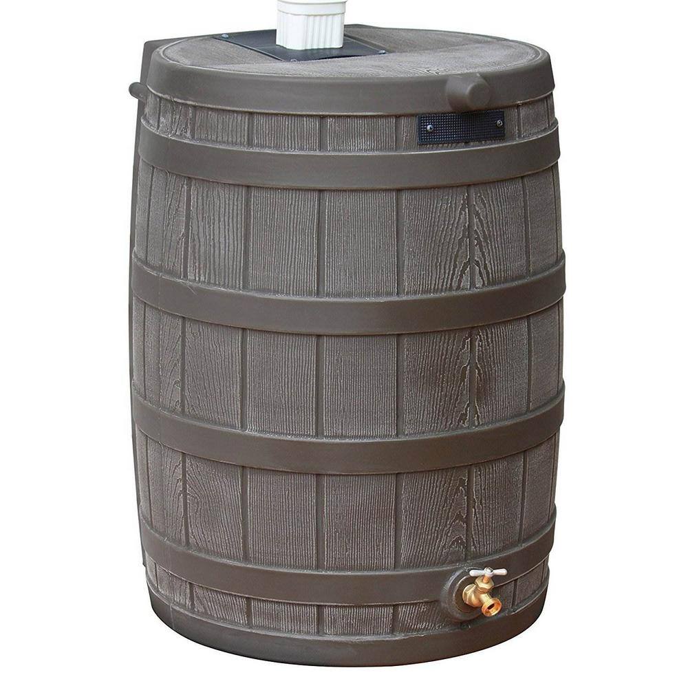 None Rain Wizard 50 Gal. Plastic Rain Barrel with Brass Spigot (5-Pack)