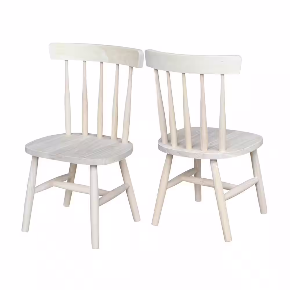 International Concepts Unfinished Wood Kids Chair (Set of 2)