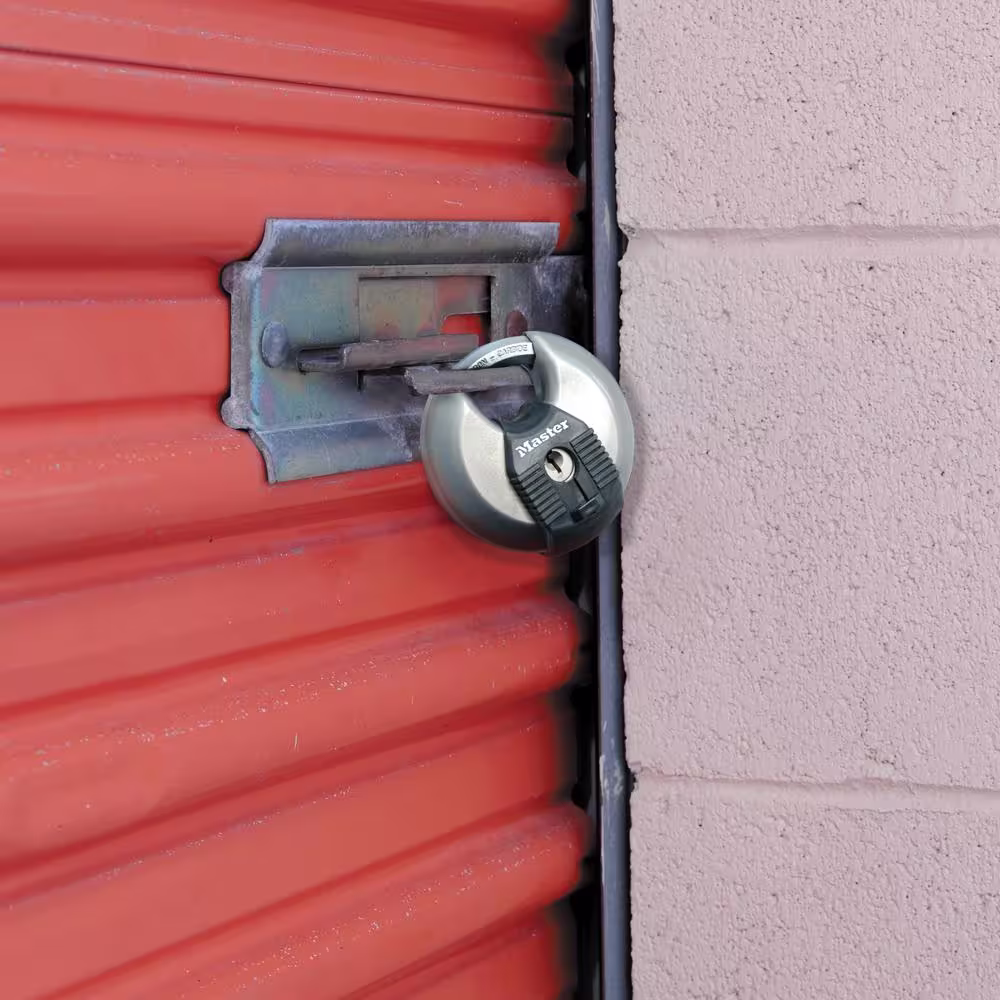 Master Lock Heavy Duty Outdoor Shrouded Padlock with Key, 3-1/8 in. Wide, 2 Pack