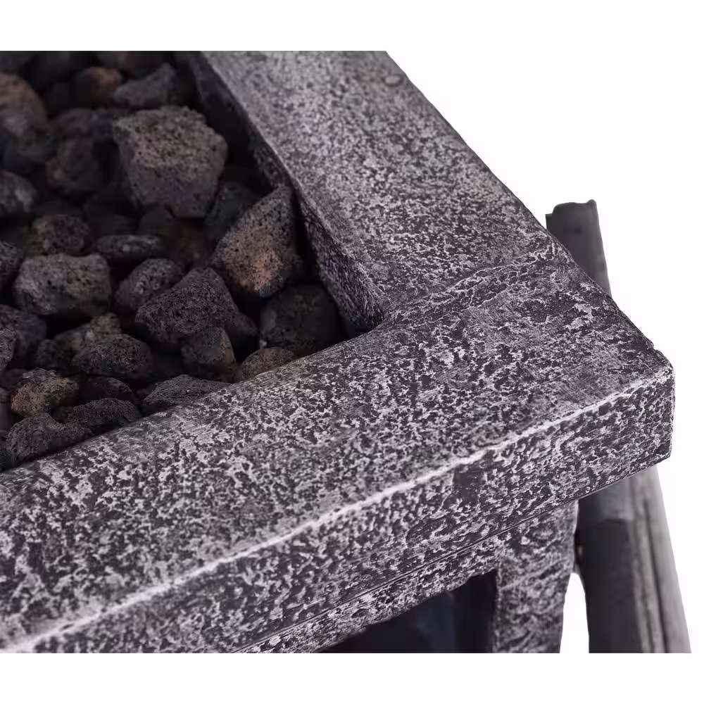 None 17.72 in. W x 24.8 in. H Square Propane Grey Fire Pit with Special Materials TerraFab