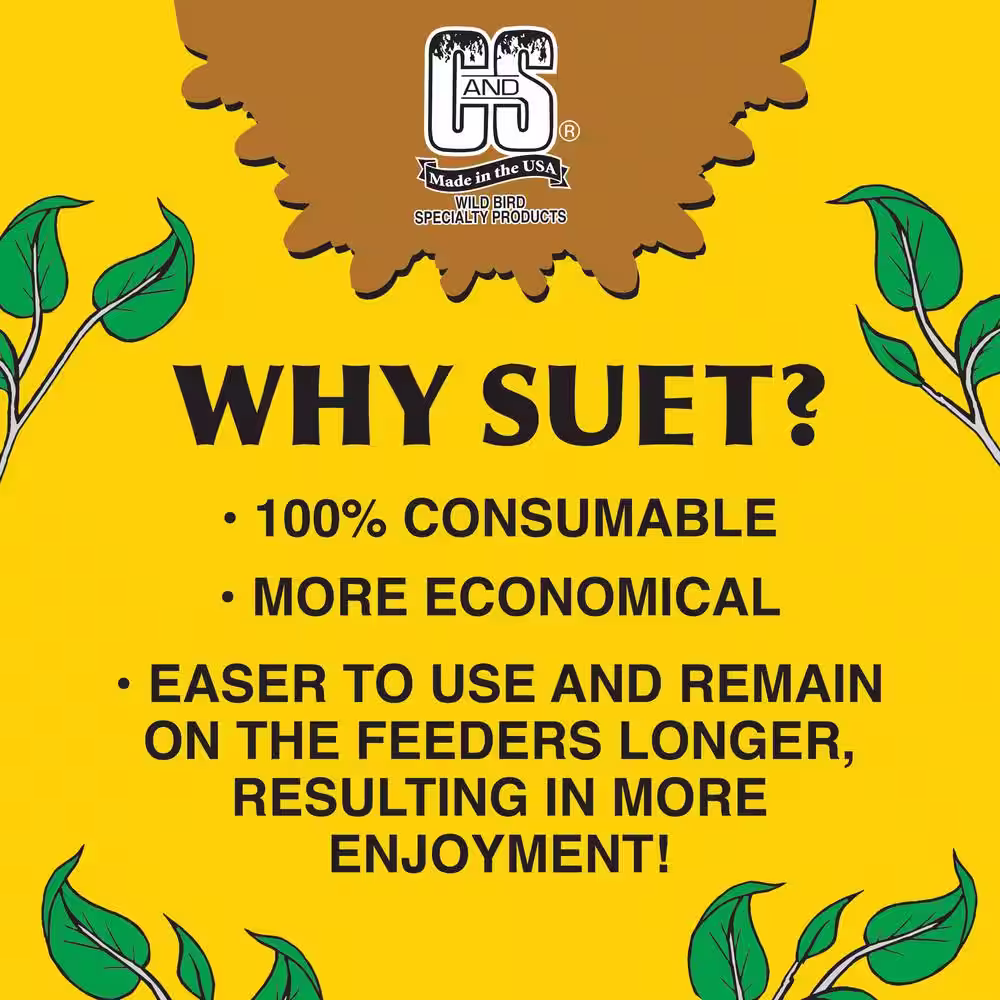 C and S Products Peanut Delight 0.73 lbs. Wild Bird Suet