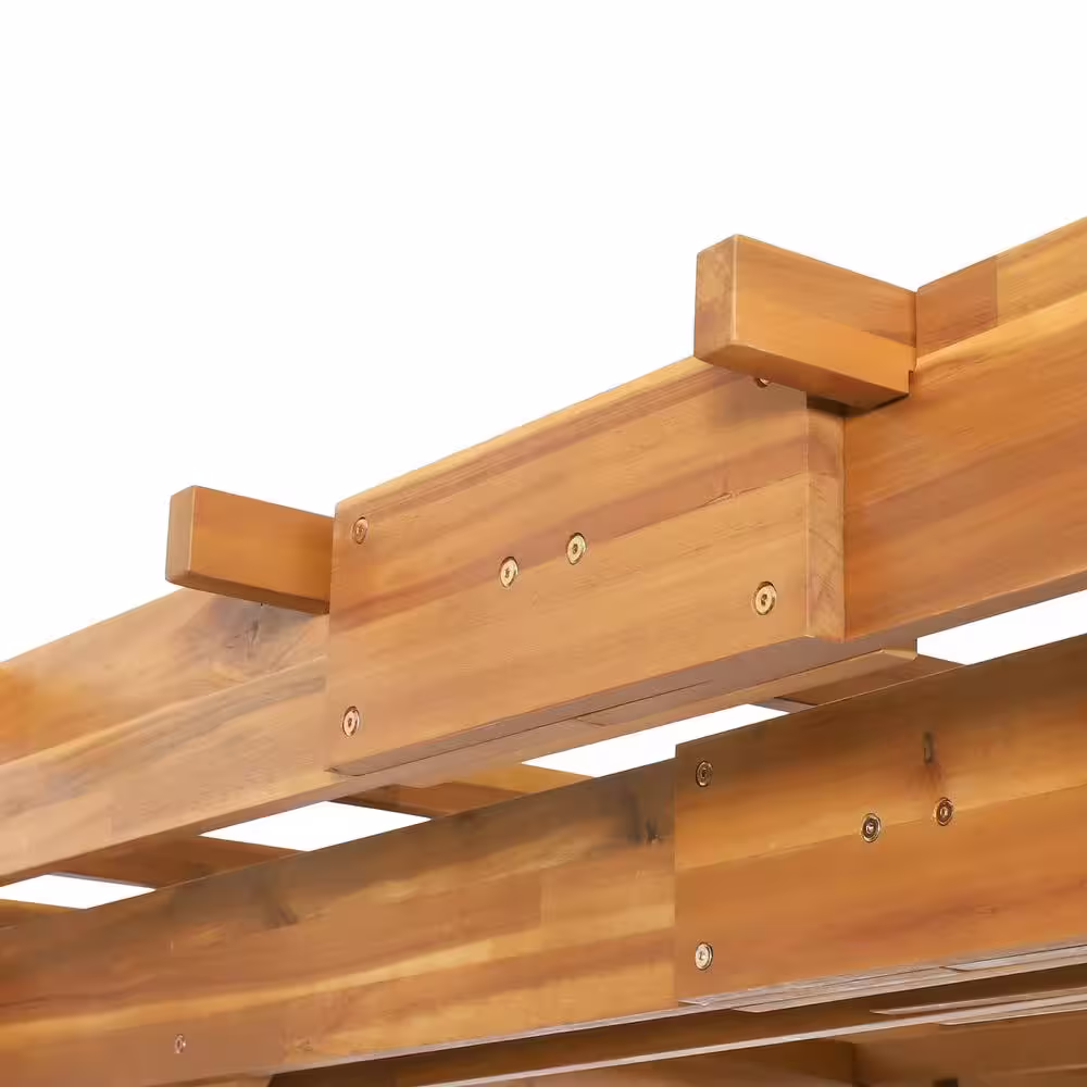 Noble House McWethy 10 ft. x 10 ft. Acacia Wood Pergola