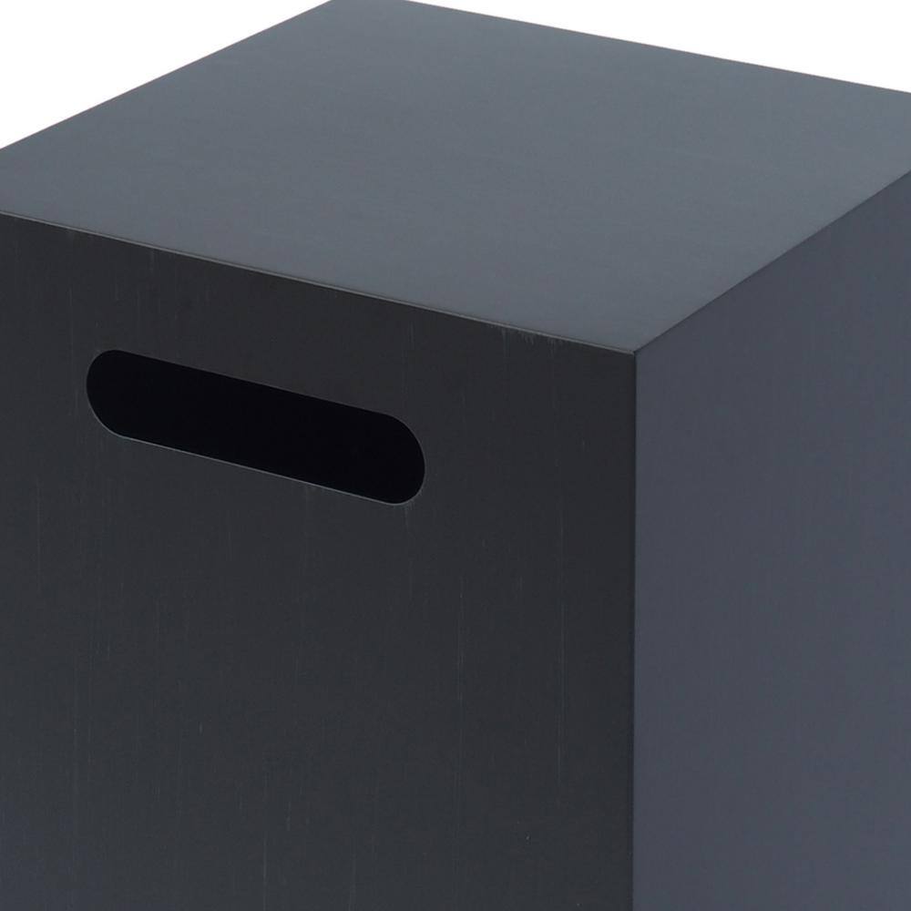 Noble House Wellington 15.25 in. x 19.75 in. Round Concrete Propane Fire Pit in Dark Grey with Tank Holder