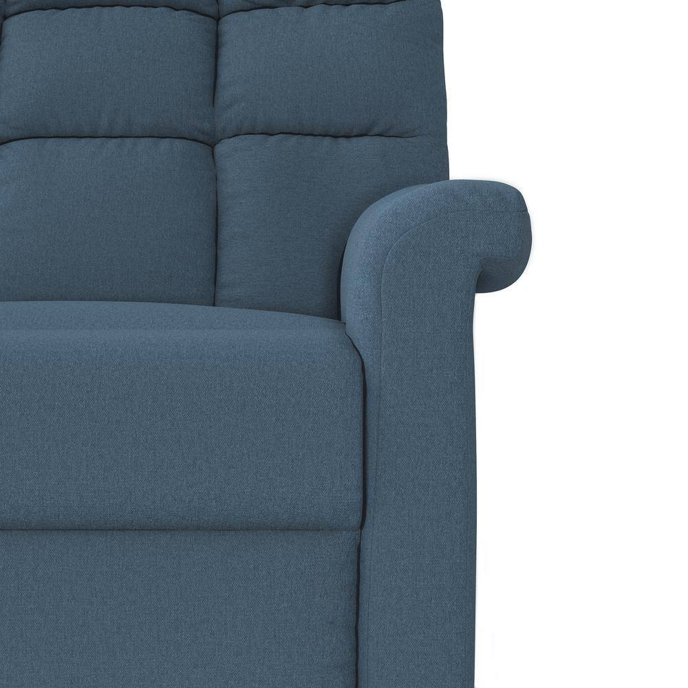 ProLounger Caribbean Blue Plush Low-Pile Velour Tufted Back Extra Large Wall Hugger Reclining Chair