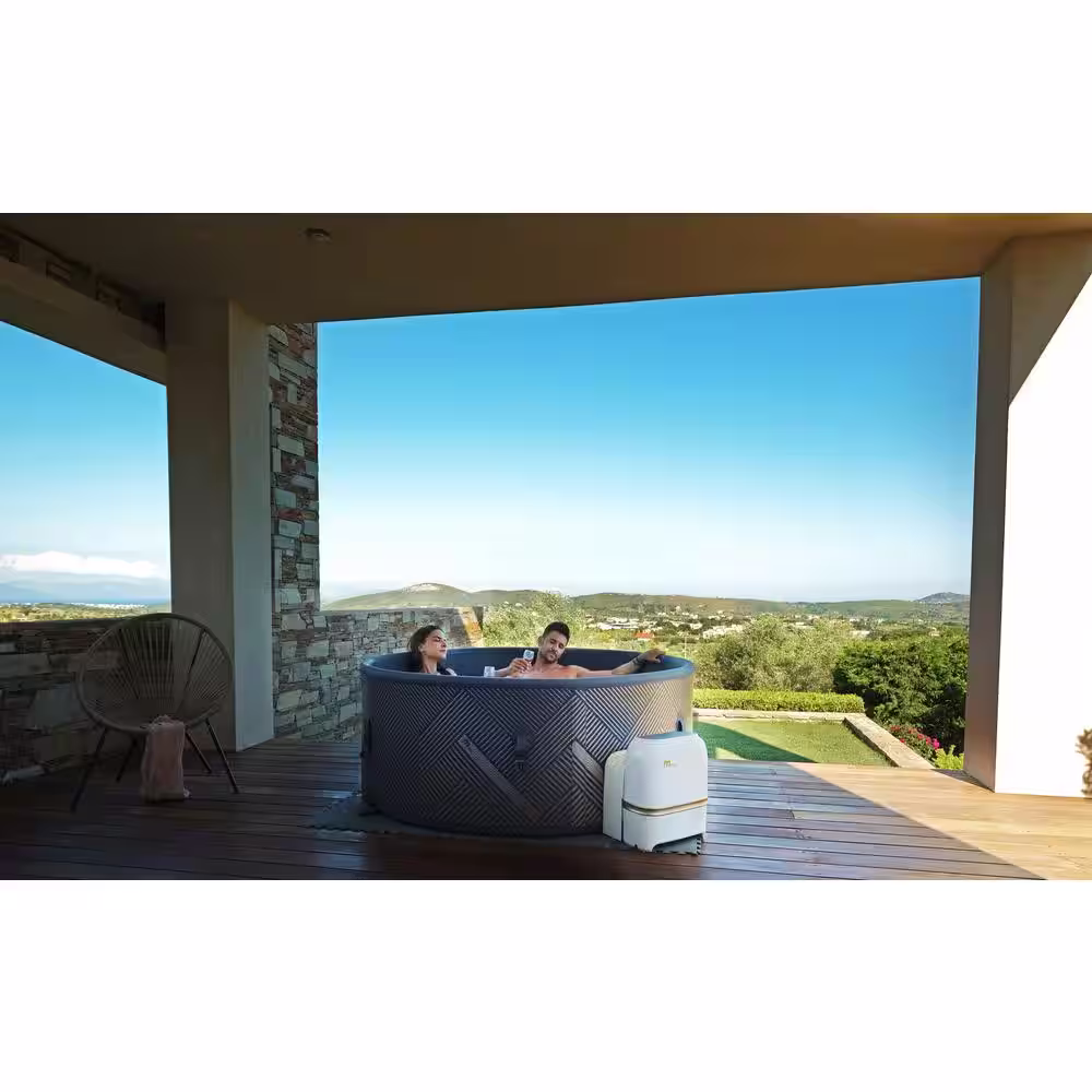 M SPA MONO, FRAME SERIES, 6-Person, Drop Stitch Inflatable Hot Tub & SPA - UVC & Ozone Sanitization, Air Bubble System, Wi-Fi