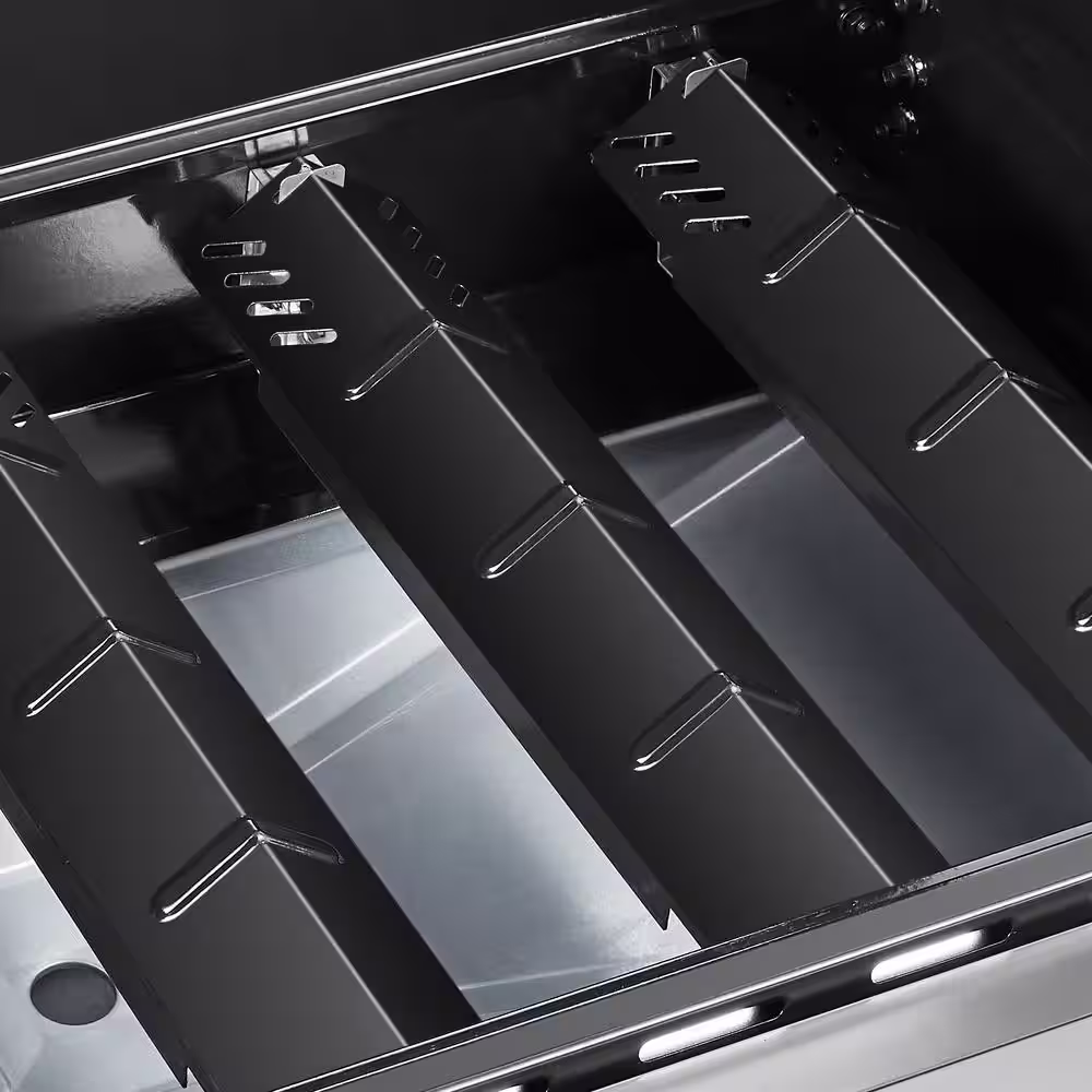 Dyna-Glo Premier 3-Burner Propane Gas Grill in Stainless Steel with Folding Side Tables