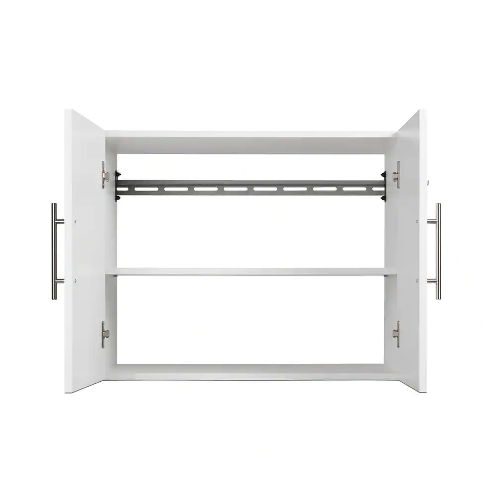 Prepac HangUps 30 in. W x 24 in. H x 16 in. D 1-Shelf Wood Wall Mounted Garage Cabinet in White