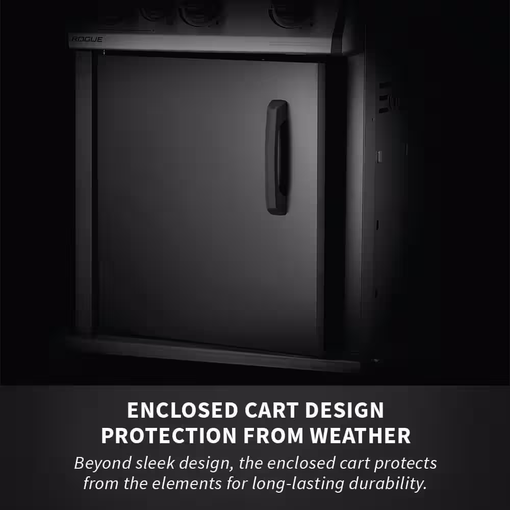 NAPOLEON Rogue 3-Burner Propane Gas Grill with Infrared Side Burner in Black