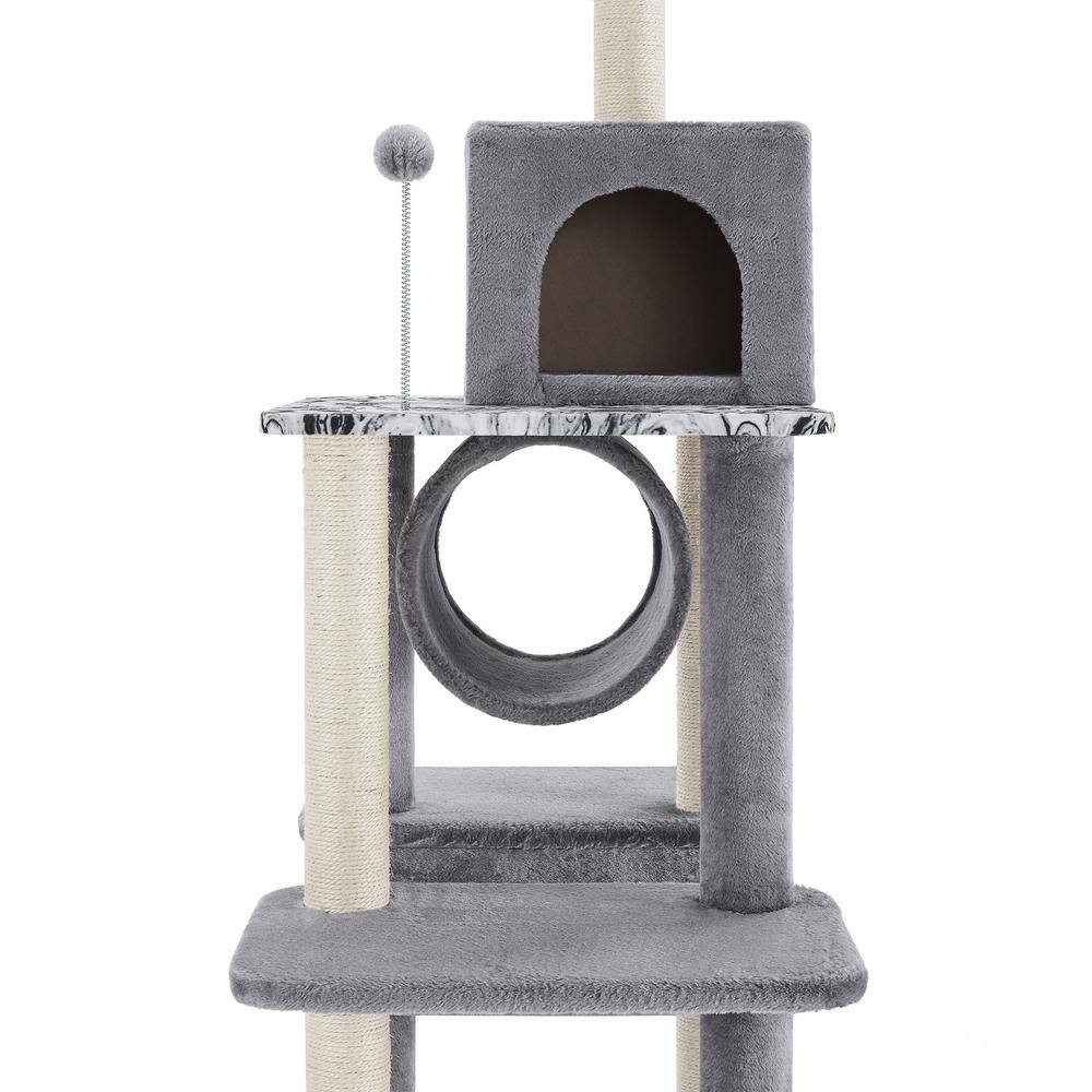 Sam's Pets Dazzle 59 in. Gray Cat Scratching Tree