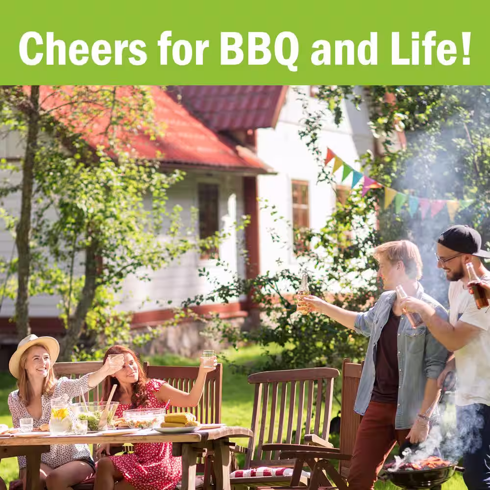 None Charcoal Grill with Offset Smoker and Side Table in Black Plus a Cover