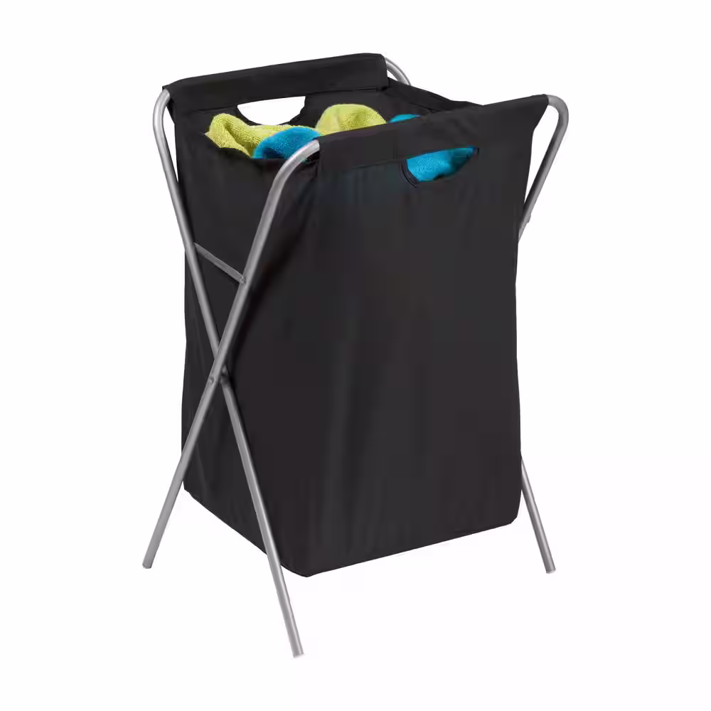 Honey-Can-Do Black Collapsible Steel Laundry Hamper