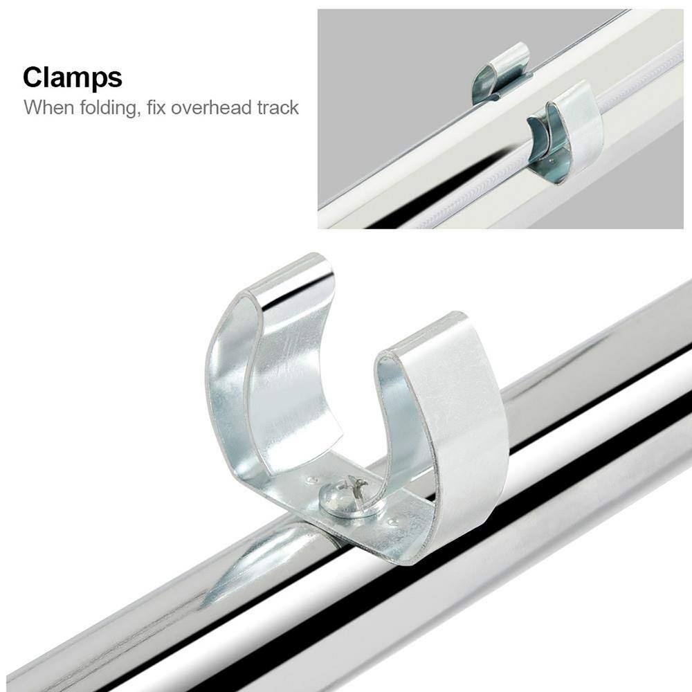 None Silver Iron Adjustable Garment Clothes Rack Single Rod 75 in. W x 70 in. H