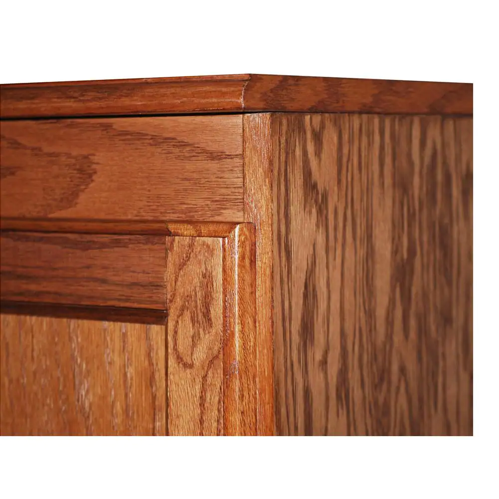 Concepts In Wood 72 in. Oak Wood 5-shelf Standard Bookcase with Adjustable Shelves