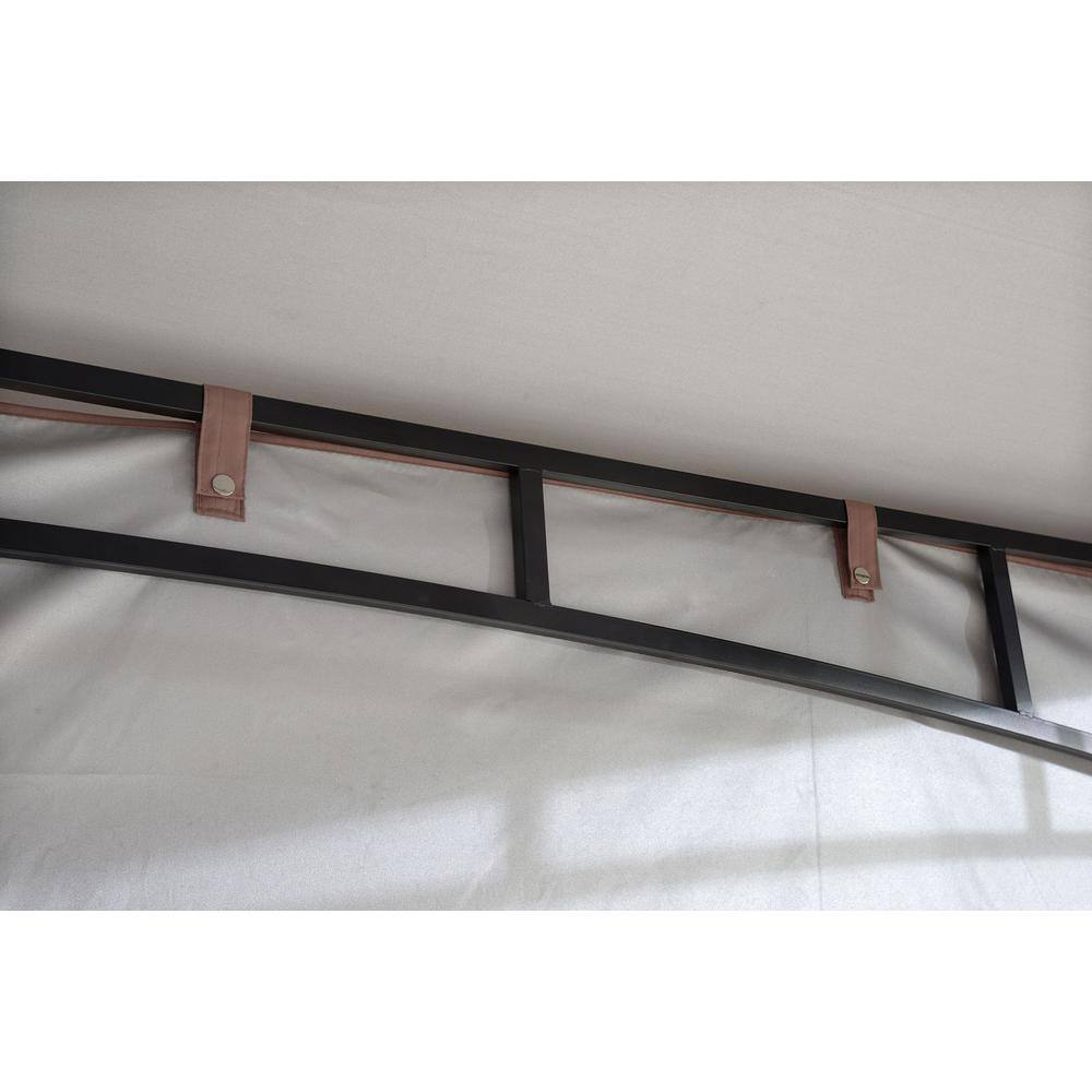 ShelterLogic 11 ft. D x 11 ft. W Redwood High-Quality Steel Gazebo in Bronze with Water-Resistant Cover and Seasonal Shade