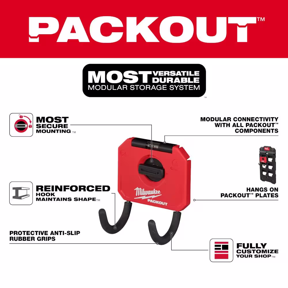 Milwaukee PACKOUT Small Curved Utility Hook
