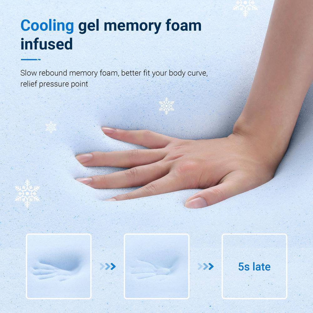 Avenco 12 in. Medium Hybrid Gel Foam Mattressï¼Pillow Top Full Mattress