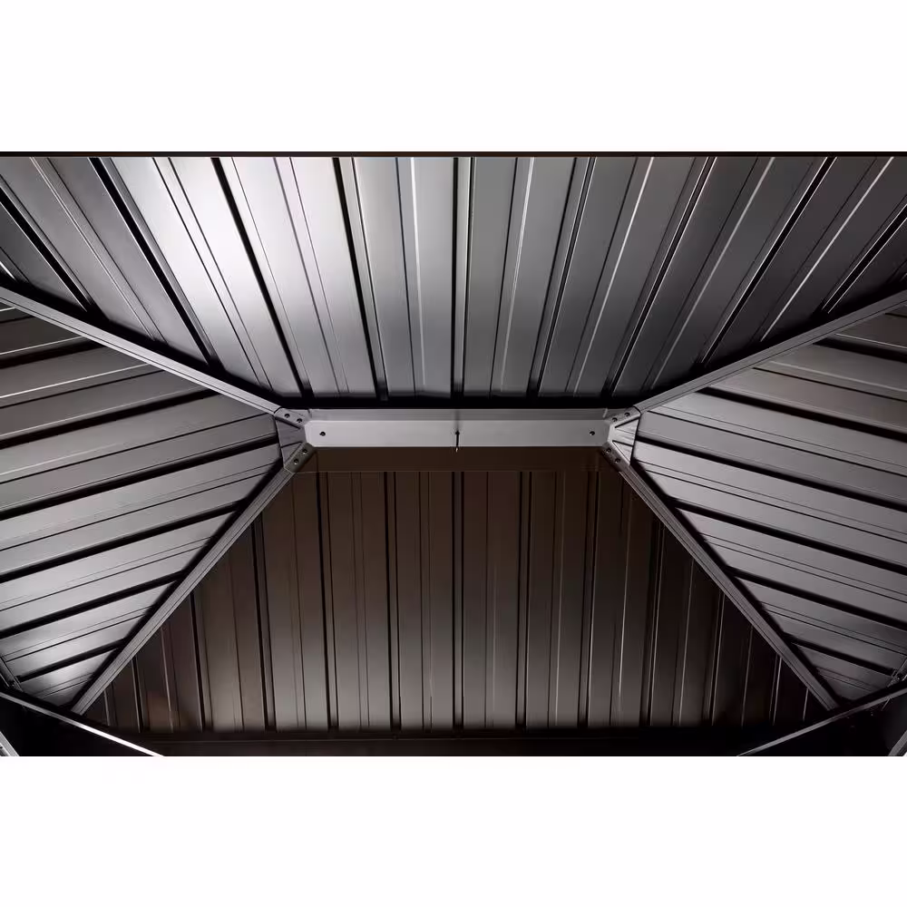 Sojag Dakota 6 ft. x 8 ft. Brown Grill Rustproof Aluminum Framed Gazebo