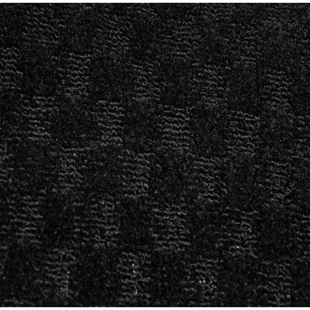 Garland Rug Medallion Black 3 ft. x 12 ft. Runner Rug