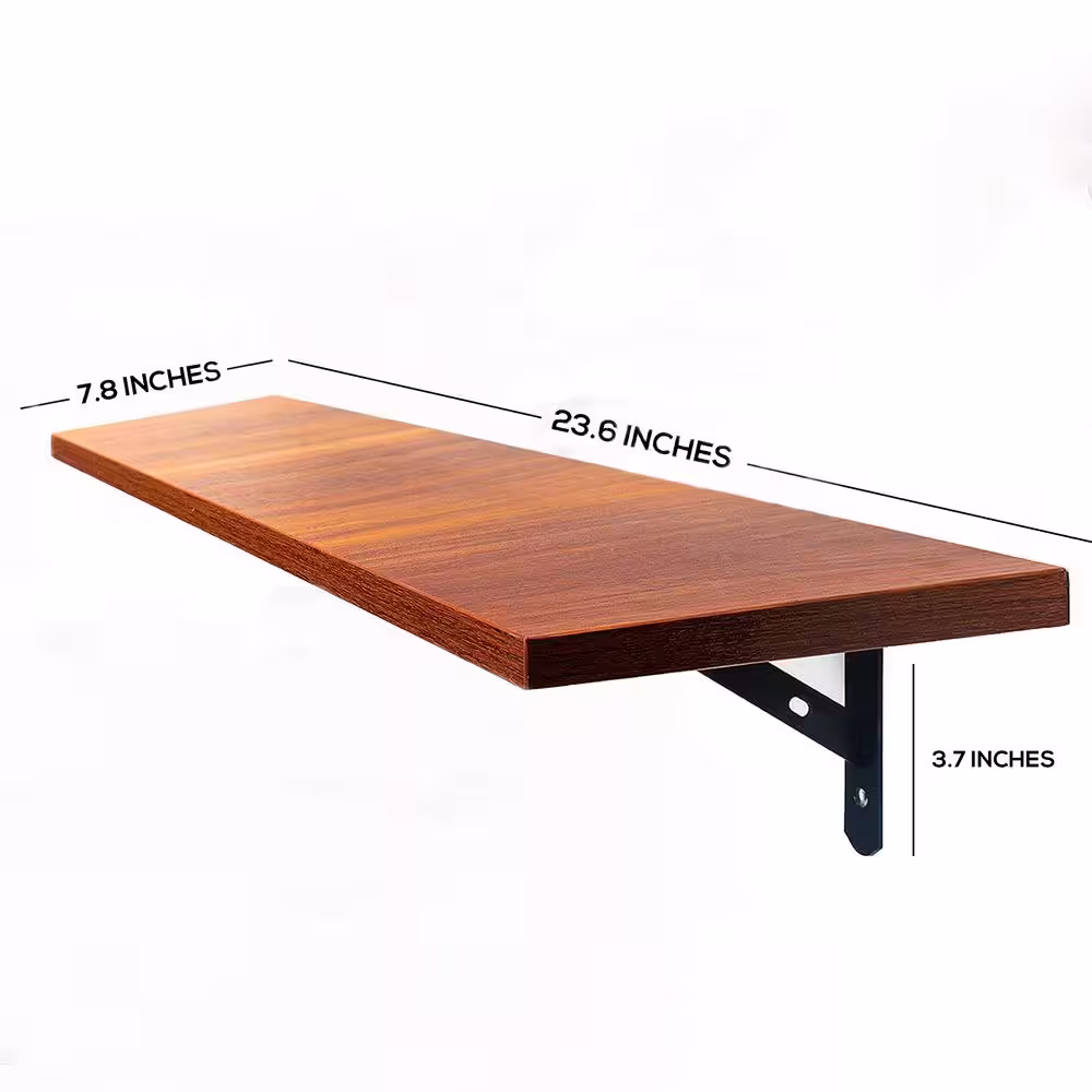 None 23.6 in. W x 7.8 in. D Floating Shelves for Wall Set of 2 Wood Decorative Wall Shelf