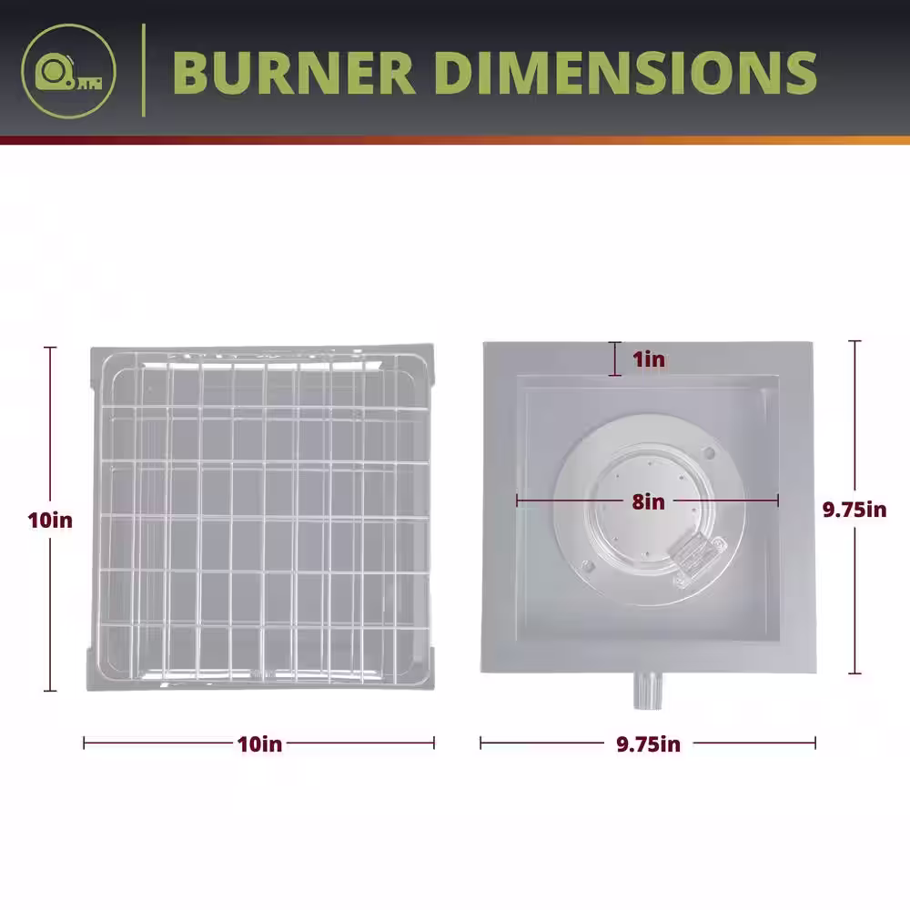 None Leo 22 in. Steel Propane Outdoor Patio Fire Pit with Stove and Charcoal Grill Functions Black