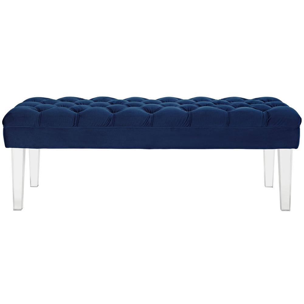 MODWAY Valet Navy Velvet Bench