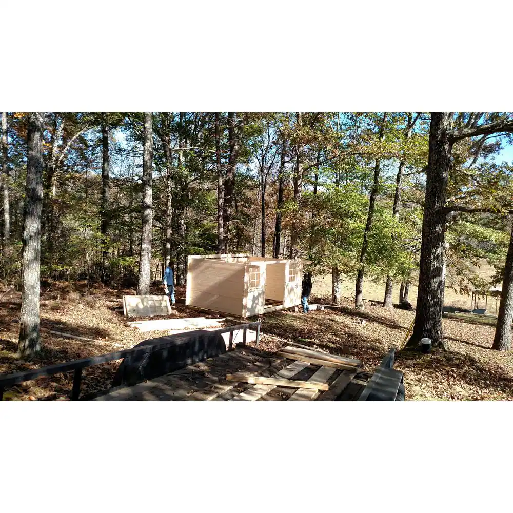 Hud-1 EZ Buildings Hoby Nervion 12 ft. 5 in. x 9 ft. 8 in. Log Garden House