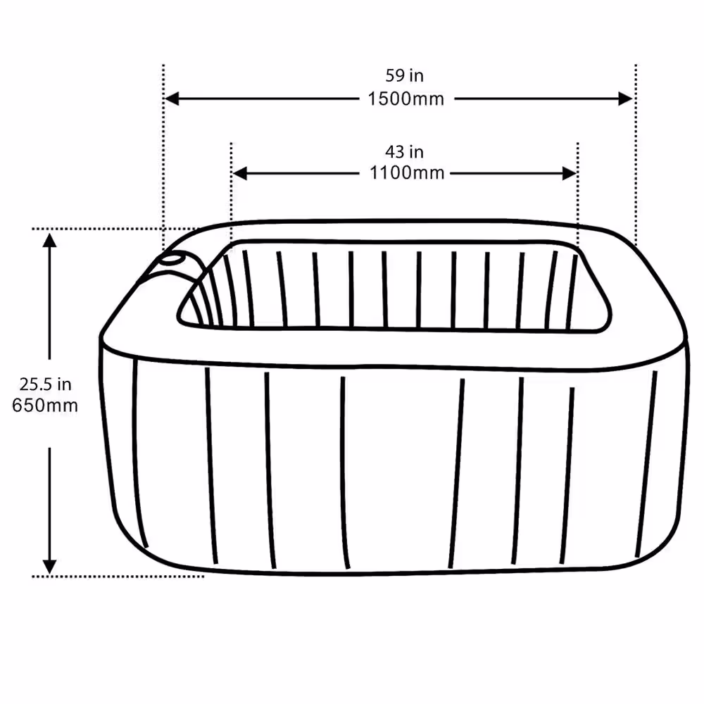 ALEKO 4-Person 130-Jet Inflatable Hot Tub
