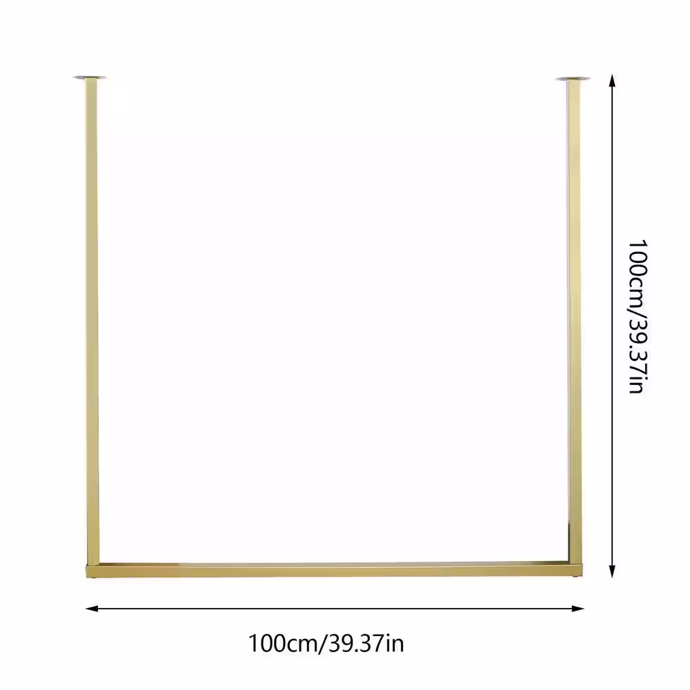 None Gold Iron Clothes Rack 39.37 in. x 39.37 in.