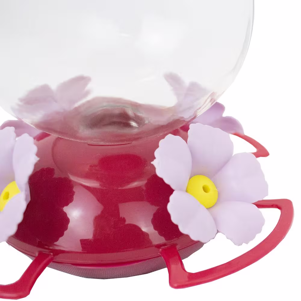 Perky-Pet Pink 24 oz. Top-Fill Glass Hummingbird Feeder