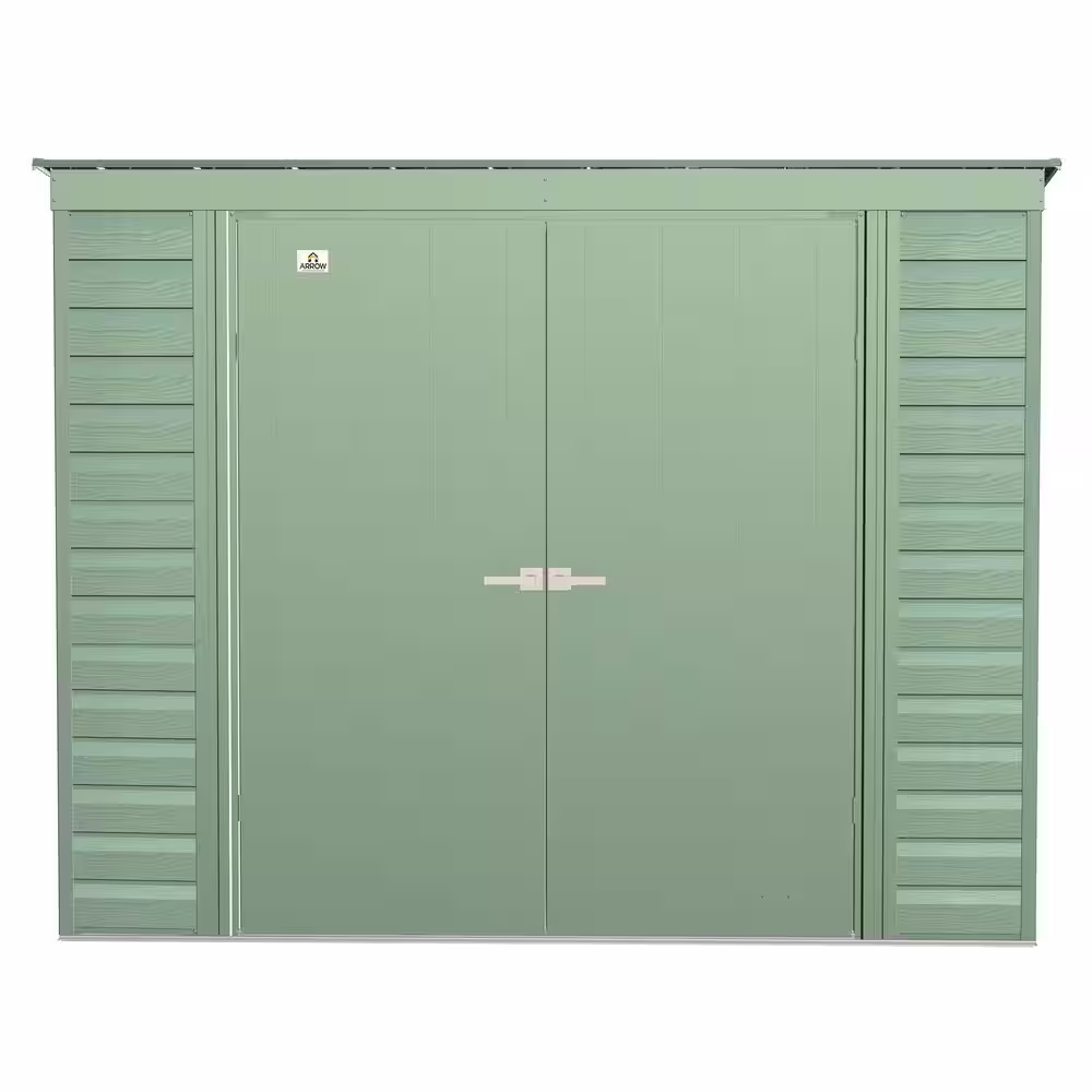 Arrow Select 8 ft. W x 4 ft. D Sage Green Metal Shed (28 sq. ft.)