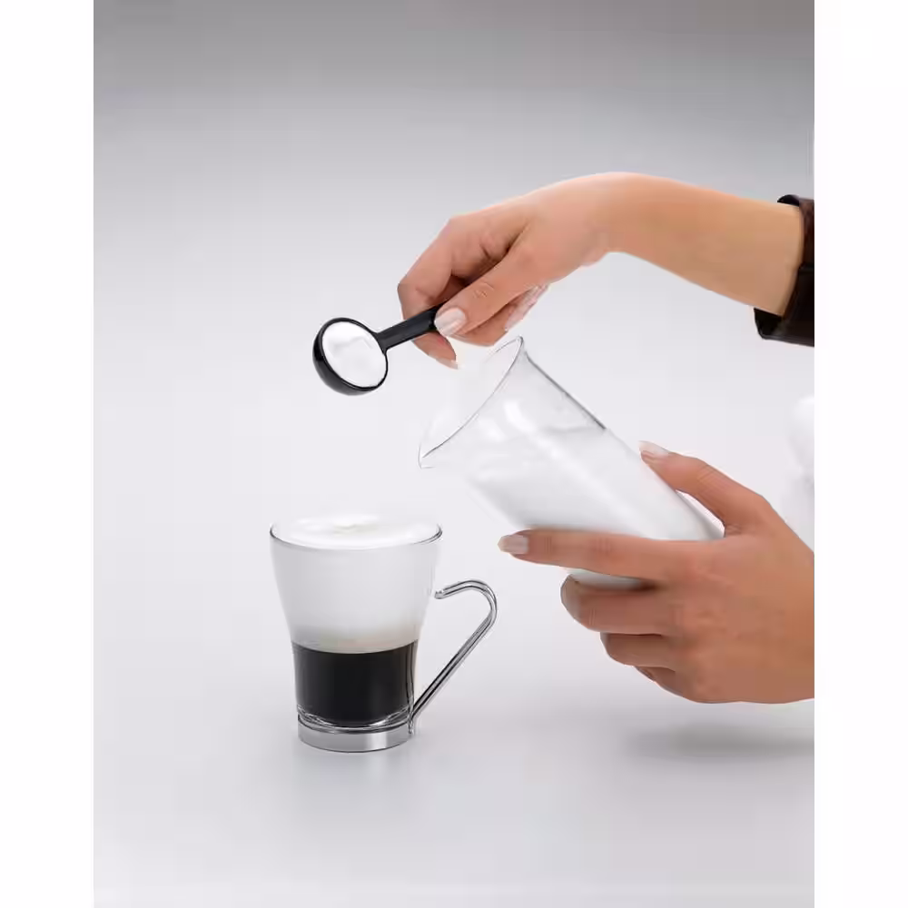 BonJour Caffe Froth Monet Hand-Pump Milk Frother with Lid and Scoop