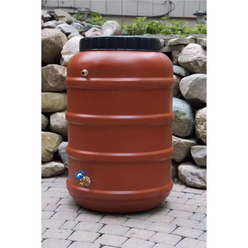 None 58 Gal. Rain Barrel Upcycled DIY Kit Used Food Grade Barrel