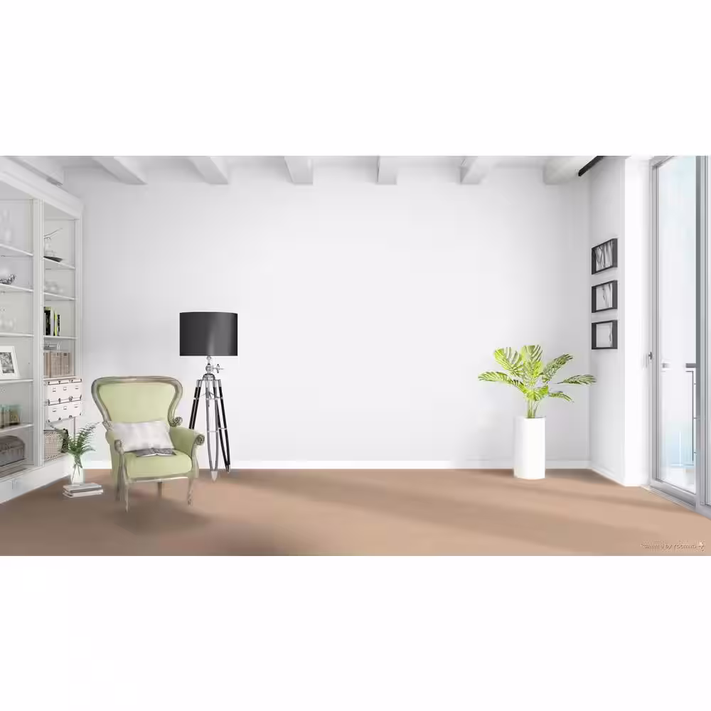 Home Decorators Collection Delicate Flower  - Daisy - Beige 40 oz. SD Polyester Texture Installed Carpet