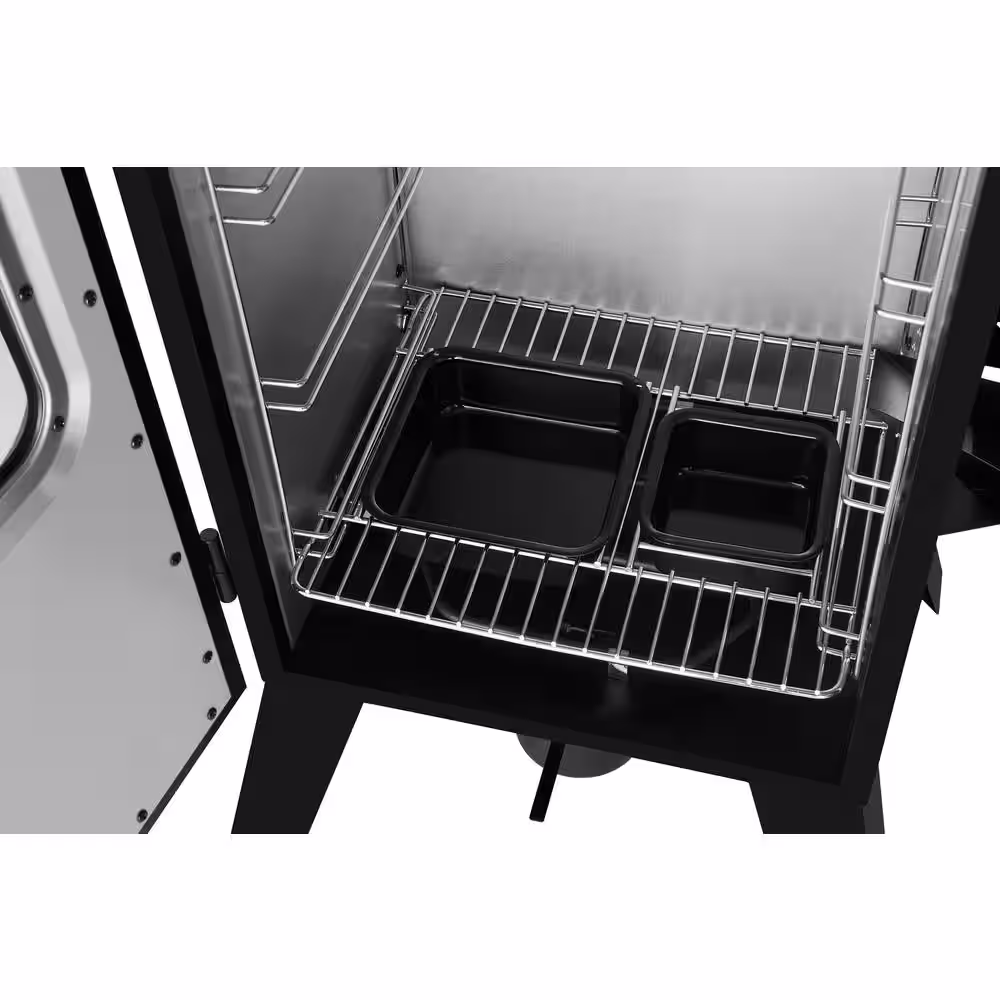 Dyna-Glo 30 in. Analog Electric Smoker in Black with Premium Vertical Smoker Cover