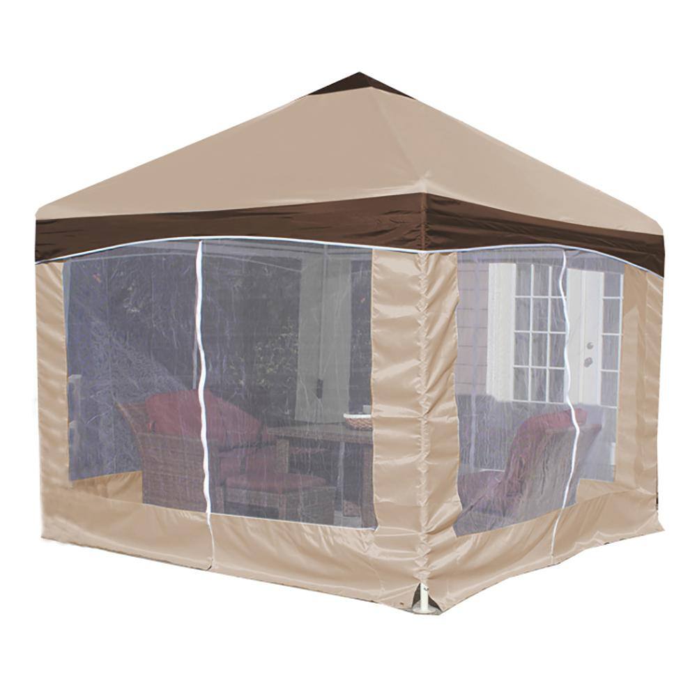 King Canopy 10 ft. x 10 ft. Garden Party Canopy with Caramel Creme Cover