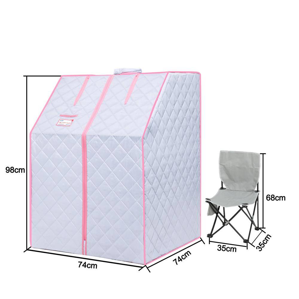 None 1-Person Half Body Grey Infrared Sauna Tent for Spa Detox at Home PVC Pipe Connector Easy to Install