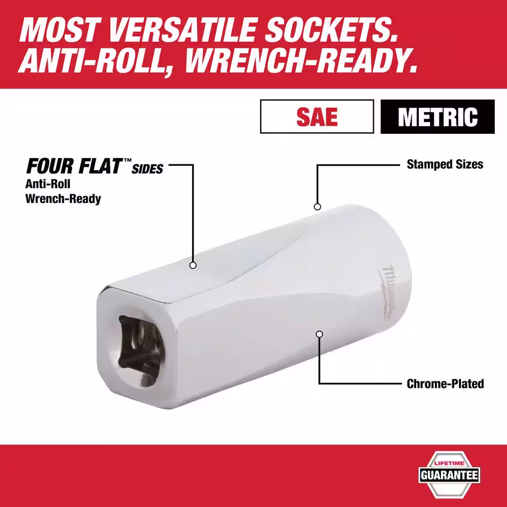 Milwaukee 3/8 in. Drive SAE/Metric Mechanics Tool Set (62-Piece) with PACKOUT 3-Drawer Tool Box