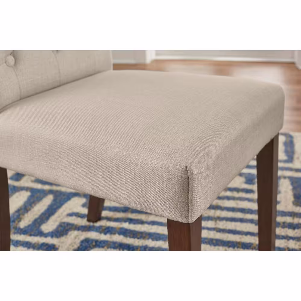 StyleWell Beckridge Biscuit Beige Upholstered Dining Chair with Tufted Back (1 piece)