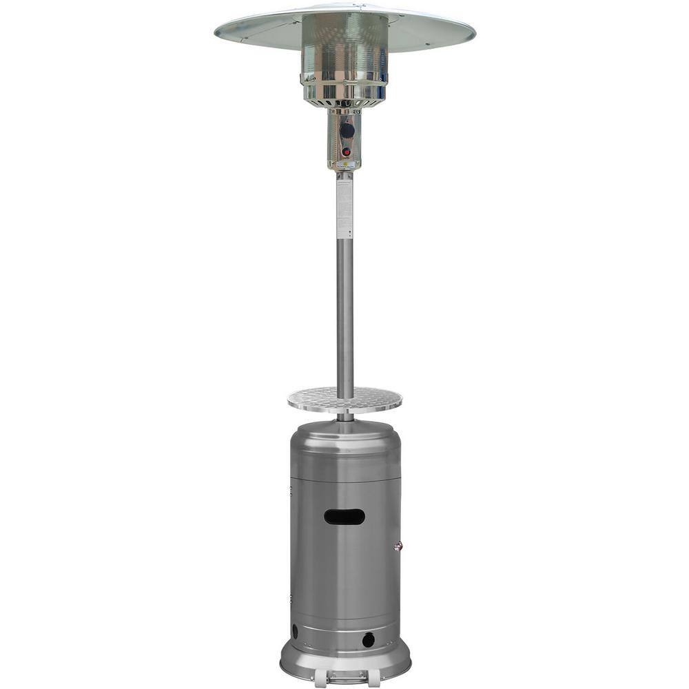 Hanover 48,000 BTU Stainless Steel Umbrella Patio Heater with Weather-Protective Cover