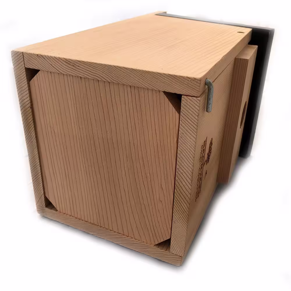 None Backyard Expressions Cedar Wood Rectangle Birdhouse with Cleanout Door