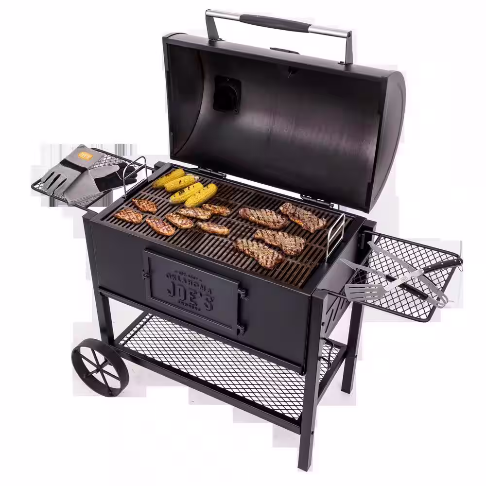 OKLAHOMA JOE'S Judge Charcoal Smoker Grill in Black with 540 sq. in. Cooking Space