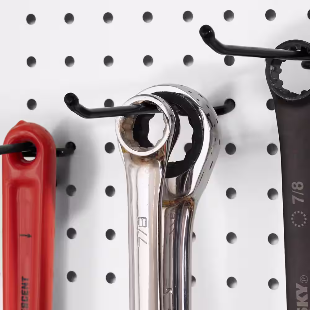 Everbilt Straight Peg Hooks Variety Pack in Black (12-Pack)