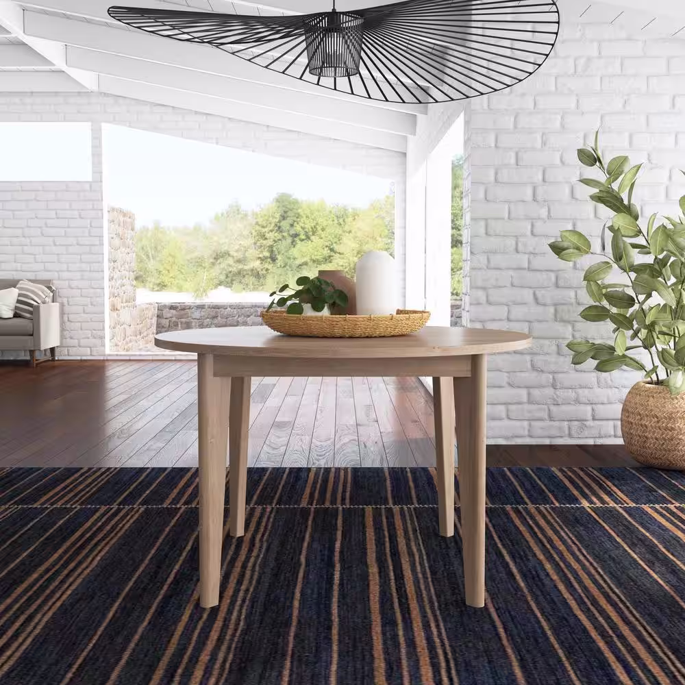 HOMESTYLES Brentwood Oak Round Dining Set Seats 4