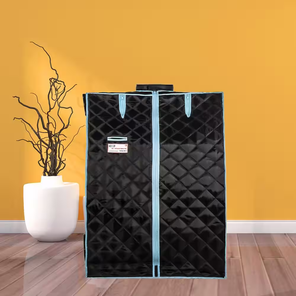 Whatseaso Half body Black Steam Sauna Box Tent for Spa Detox at Home PVC Pipe Connector Easy to Install 60HZ / 120V